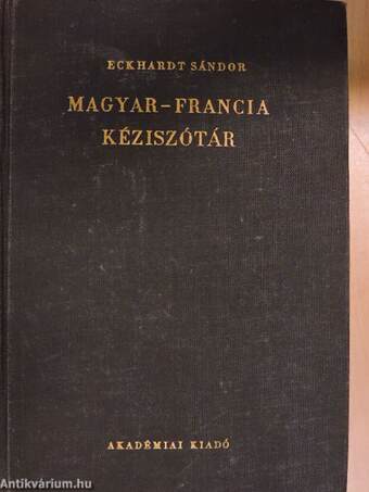 Magyar-francia kéziszótár