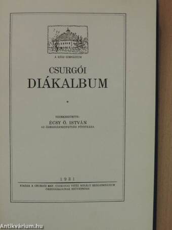 Csurgói diákalbum 1931