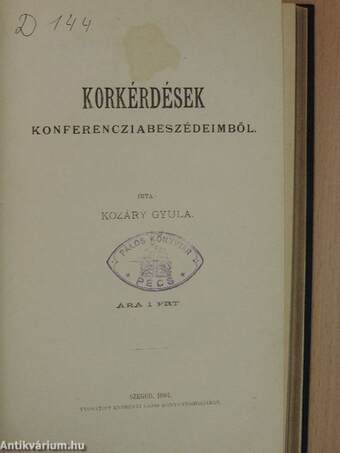 Korszerü bőjti beszédek/Nagyböjti szent beszédek/Korkérdések konferencziabeszédeimből/Egyházi-beszéd/Egyházi szent beszédek/Alkalmi szent beszéd