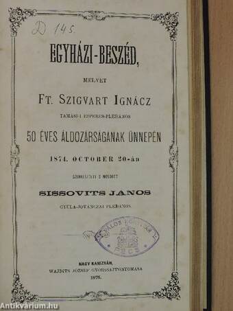 Korszerü bőjti beszédek/Nagyböjti szent beszédek/Korkérdések konferencziabeszédeimből/Egyházi-beszéd/Egyházi szent beszédek/Alkalmi szent beszéd