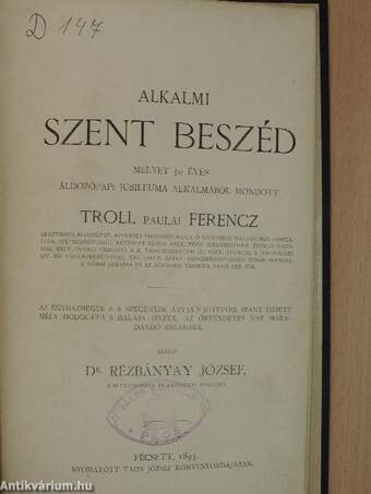 Korszerü bőjti beszédek/Nagyböjti szent beszédek/Korkérdések konferencziabeszédeimből/Egyházi-beszéd/Egyházi szent beszédek/Alkalmi szent beszéd