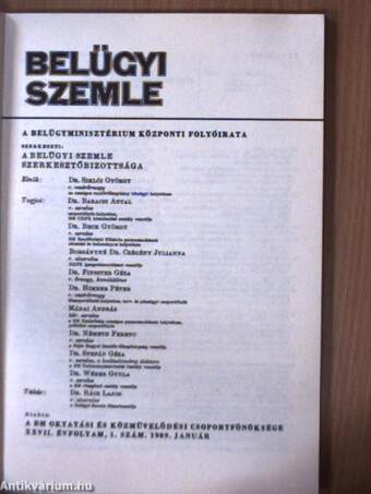 Belügyi Szemle 1989. január