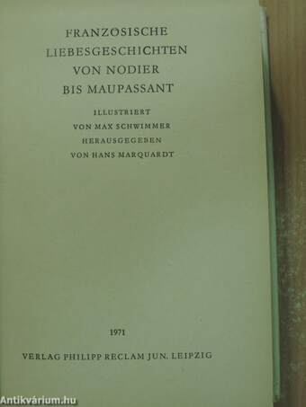 Französische liebesgeschichten von Nodier bis Maupassant