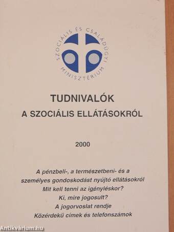 Tudnivalók a szociális ellátásokról