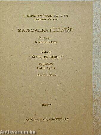 Matematika példatár IV.