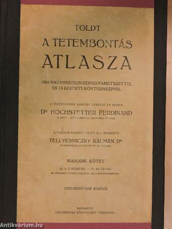 Toldt - A tetembontás atlasza II.