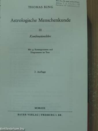 Astrologische Menschenkunde III.