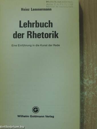 Lehrbuch der Rhetorik