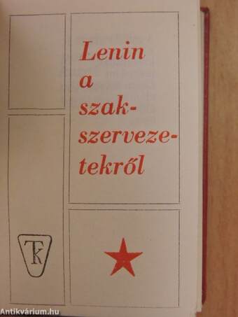 Lenin a szakszervezetekről (minikönyv)