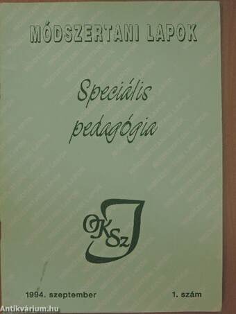 Módszertani Lapok - Speciális pedagógia 1994. szeptember