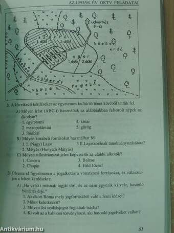 Érettségi-felvételi feladatok - Történelem '91-'95