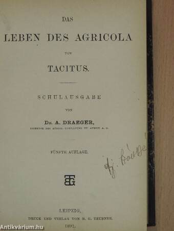 Ab urbe condita librorum - Partes selectae/Das Leben des Agricola/Germania/Bellum Catilinae et bellum Iugurthinum