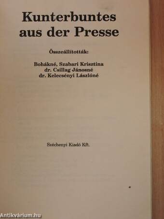 Kunterbuntes aus der Presse