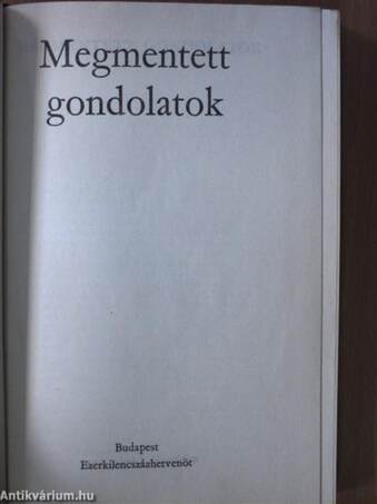 Megmentett gondolatok