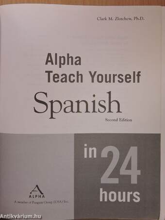 Alpha Teach Yourself Spanish in 24 Hours