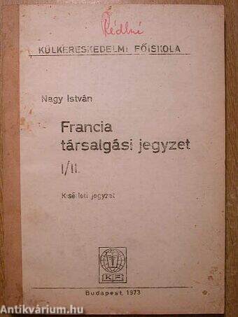 Francia társalgási jegyzet I/II.