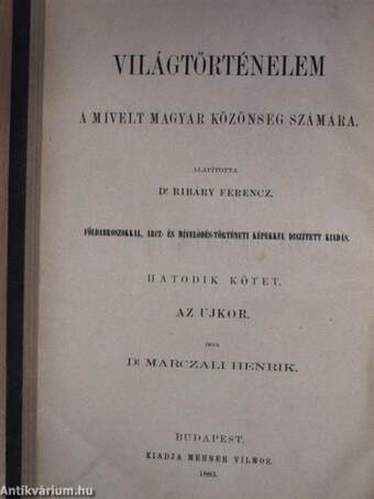 Az ujkor története I-III.