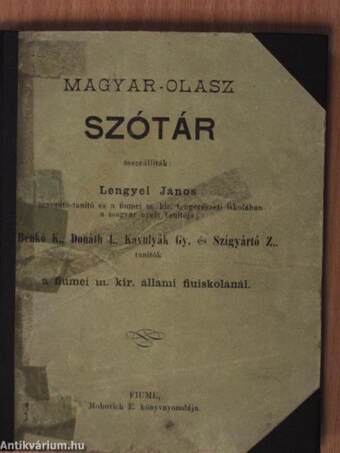 Olasz-magyar szótár/Magyar-olasz szótár