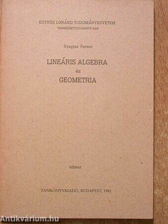 Lineáris algebra és geometria