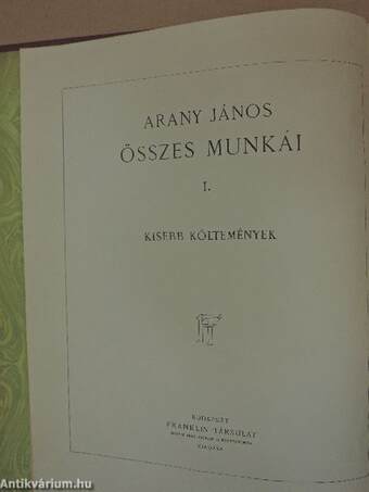 Arany János összes munkái I-V.