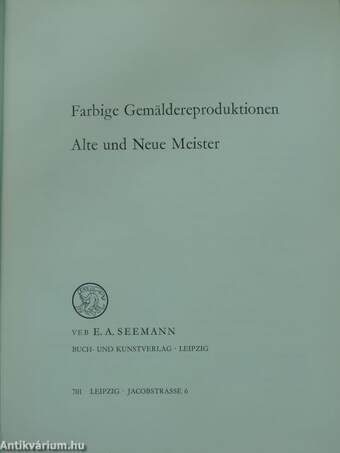 Farbige Gemäldereproduktionen (Seemann-katalog)