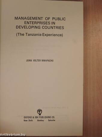 Management of public enterprises in developing countries