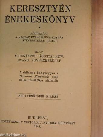 Keresztyén énekeskönyv