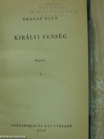 Királyi fenség I-II.