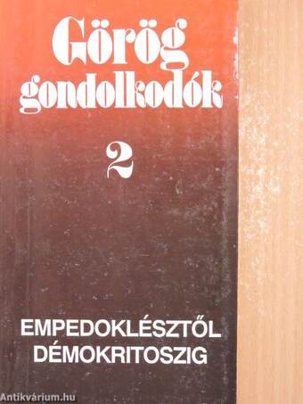 Görög gondolkodók 1-2.