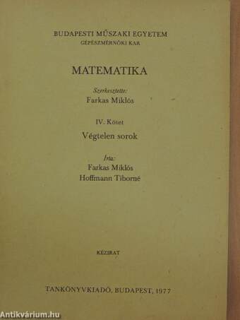 Matematika IV.