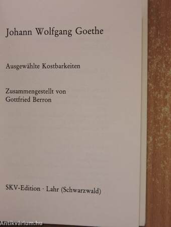 Johann Wolfgang Goethe