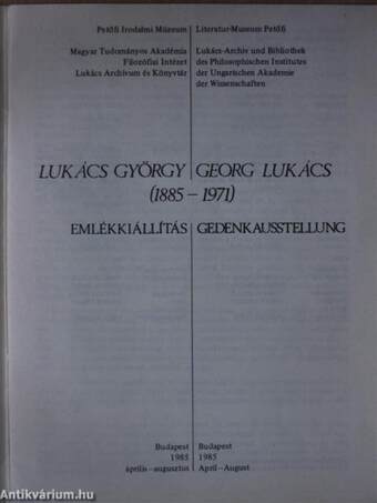 Lukács György 1885-1971