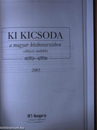 Ki kicsoda a magyar közigazgatásban 2005