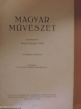 Magyar Művészet 1929/1-10.