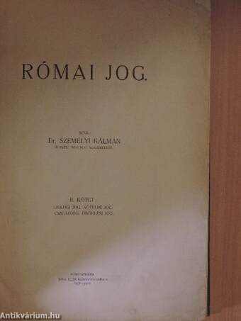 Római jog II.