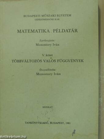 Matematika példatár V.