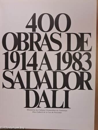 400 obras de 1914 a 1983 de Salvador Dalí