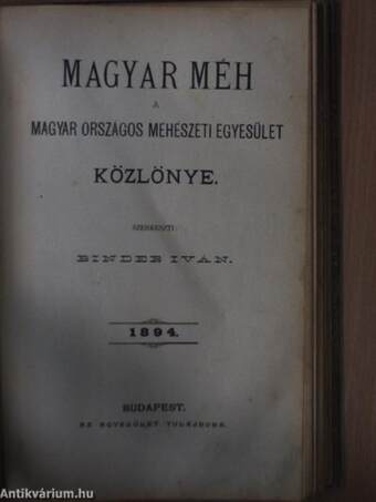 Magyar Méh 1893-1894. január-december