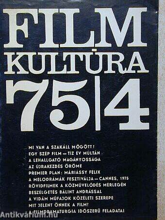 Filmkultúra 1975. július-augusztus