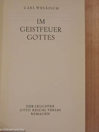 Im Geistfeuer Gottes