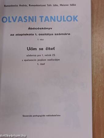 Olvasni tanulok 1.