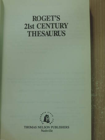 Roget's 21st Century Thesaurus