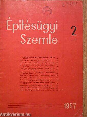 Építésügyi Szemle 1957/2.