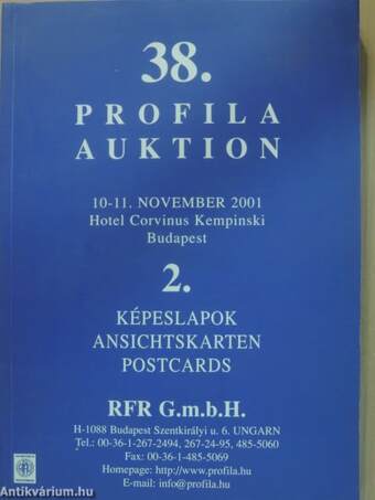 Profila Auktion 38./2. - Képeslapok