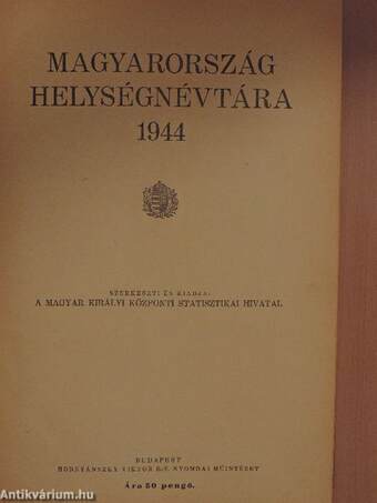 Magyarország helységnévtára 1944