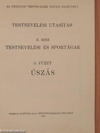 Testnevelési utasítás II. - Testnevelési és sportágak 5. füzet