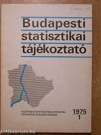 Budapesti statisztikai tájékoztató 1975/1.