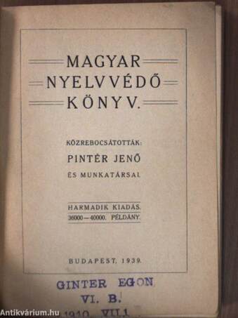 Magyar nyelvvédő könyv