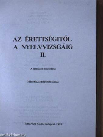 Orosz érettségitől a nyelvvizsgáig II.