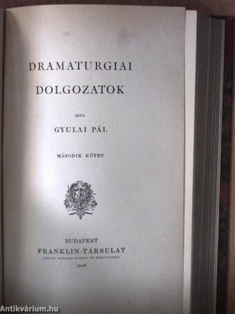 Dramaturgiai dolgozatok I-II.